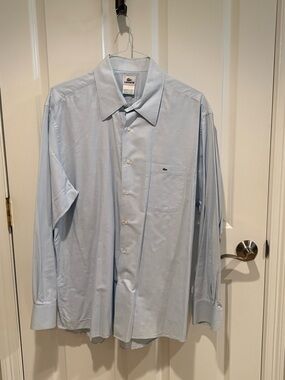 Lacoste Men's Pale Blue Long-Sleeve Dress Shirt